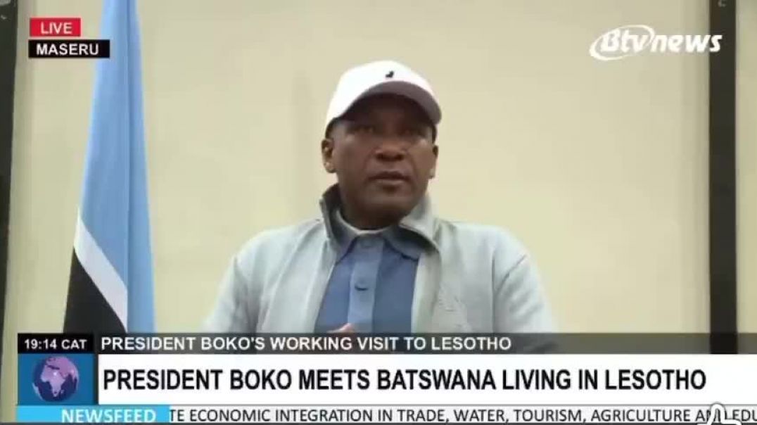 President Boko meets Batswana living in Lesotho