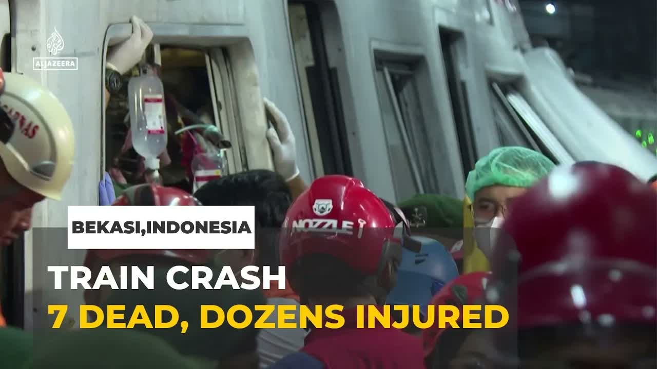 Indonesia train crash: 7 dead, dozens injured after collision near Jakarta