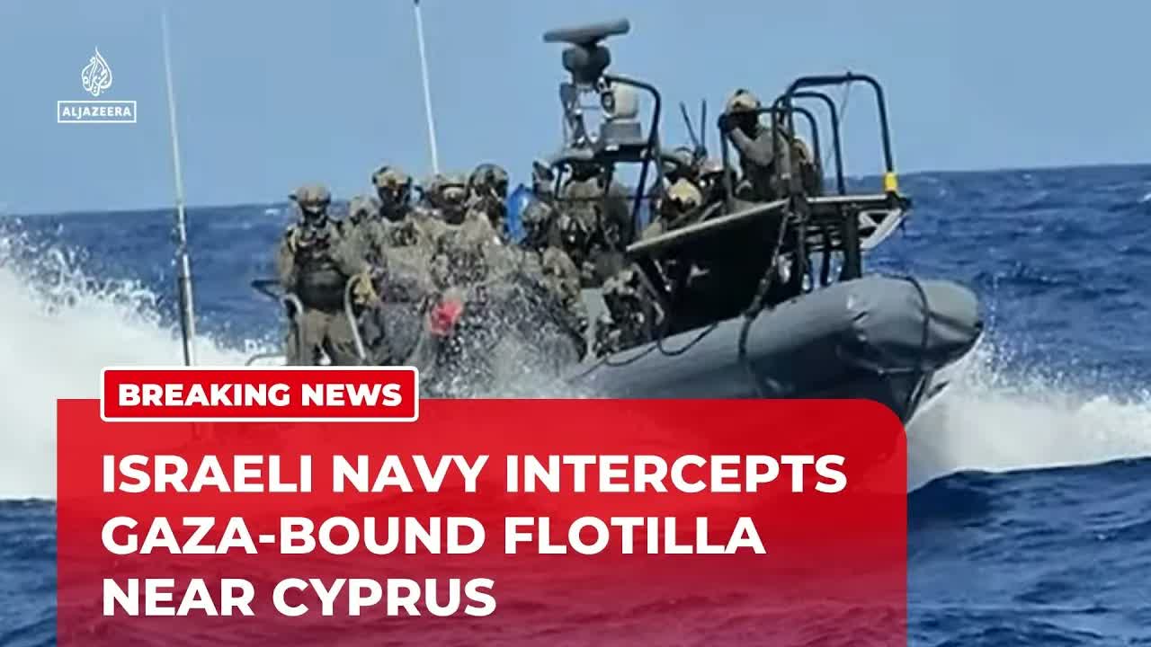 Israeli media report navy intercepts Gaza-bound flotilla near Cyprus