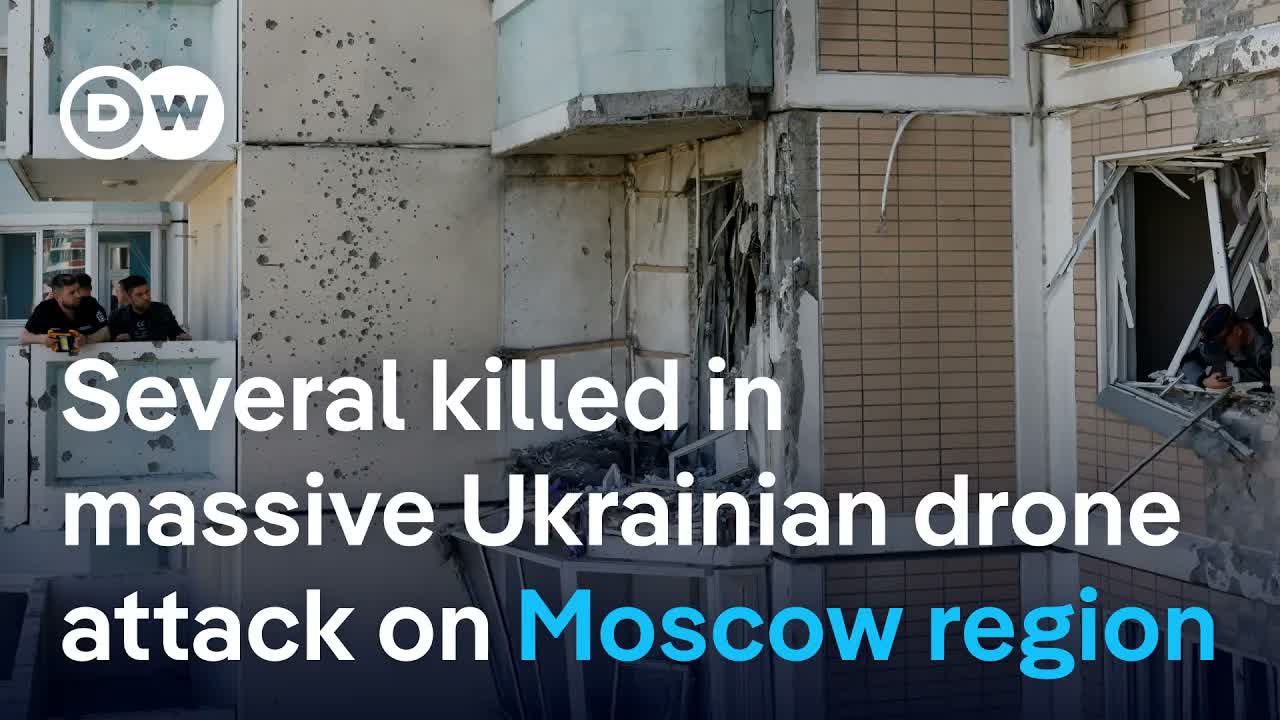Several dead near Moscow in one of Ukraine's biggest-ever drone attacks on Russia | DW News