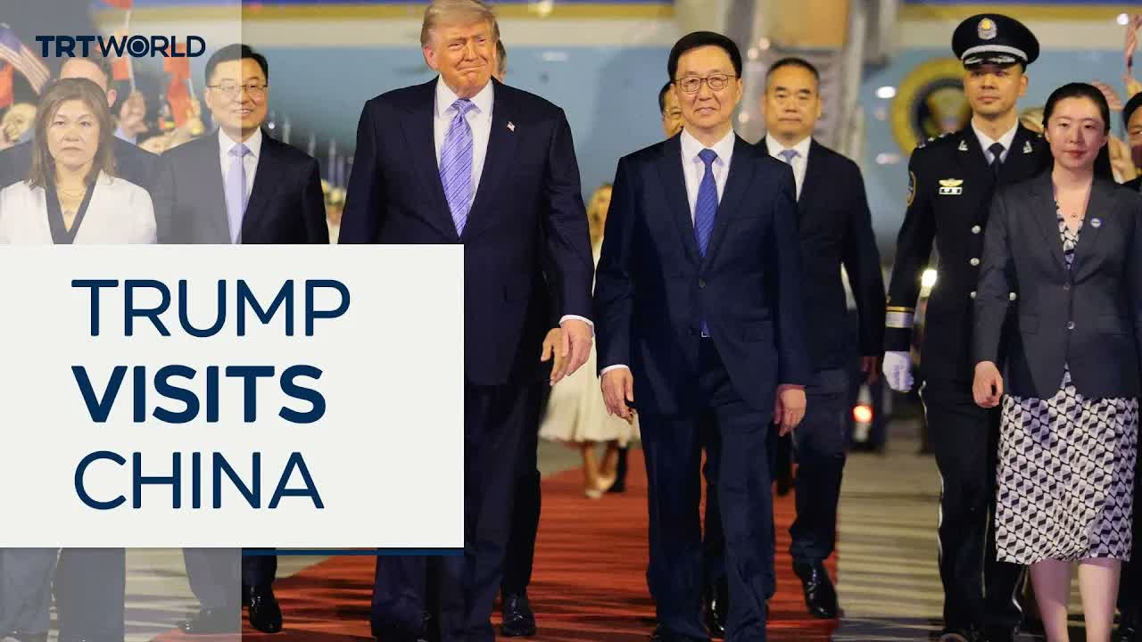 Trump arrives in China for high-stakes summit with Xi Jinping