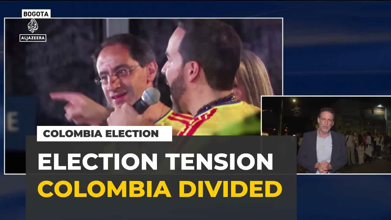 Colombia election dispute: left-wing supporters rally in Bogotá amid tight race