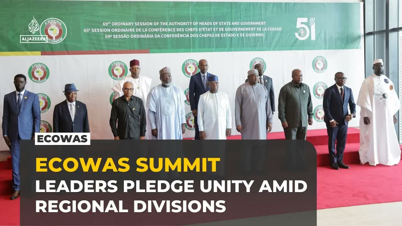 ECOWAS leaders pledge unity as regional divisions deepen