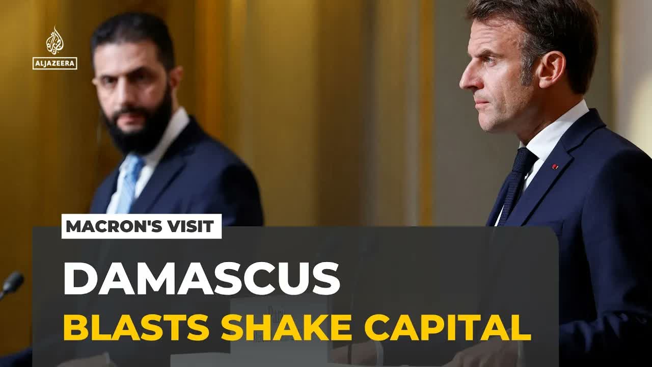 Macron visits Syria: Landmark trip rocked by explosions in Damascus
