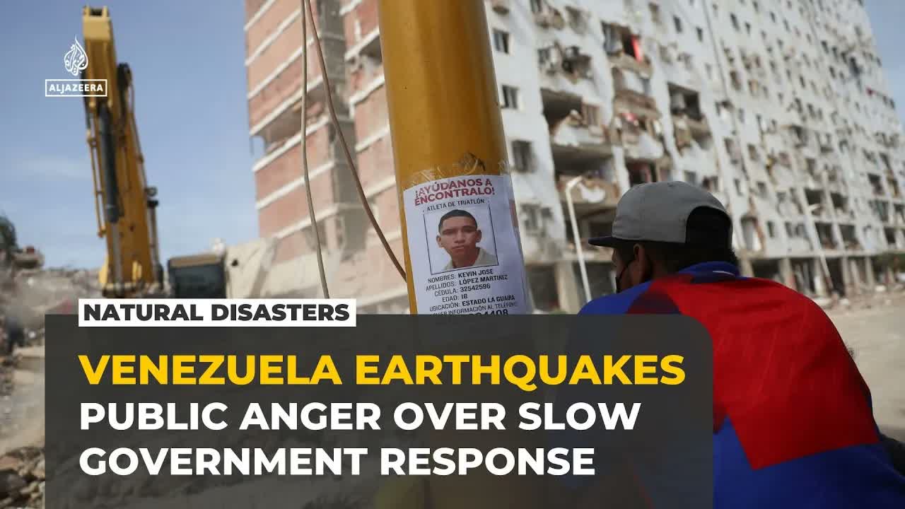 Venezuelans dig through earthquake rubble as anger grows over slow govt response
