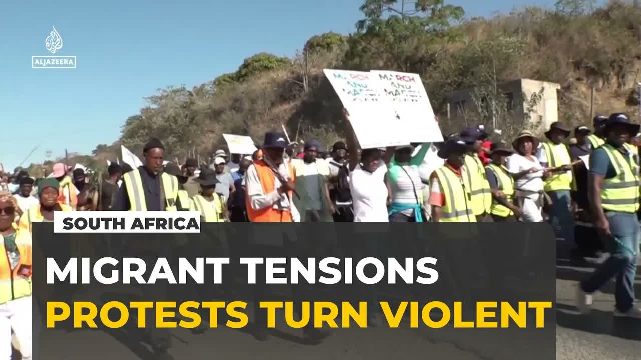South Africa anti-migrant protests grow amid fears of xenophobic violence