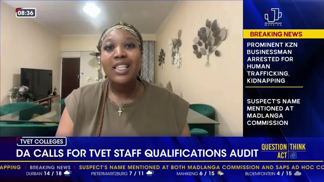 DA calls for TVET staff qualifications audit