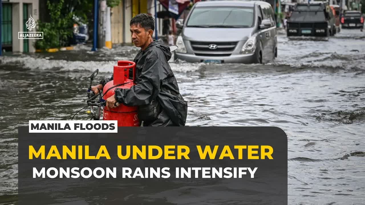 Manila floods grind traffic to a standstill amid heavy monsoon rains