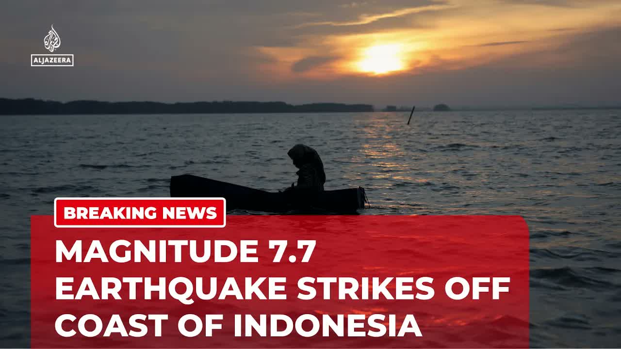 BREAKING: A magnitude 7.7 earthquake struck off the coast of Indonesia