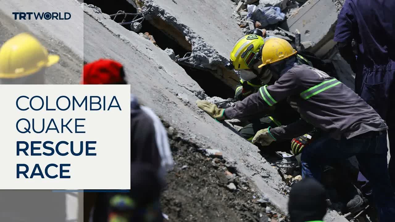 Rescue teams race to find survivors after Colombia quake