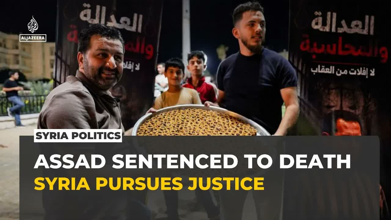 Syrians celebrate death sentences for Bashar al-Assad and senior officials