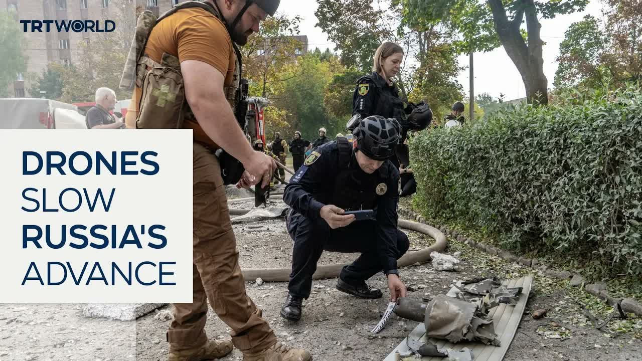 Drones curb Russian advance on Ukrainian front line