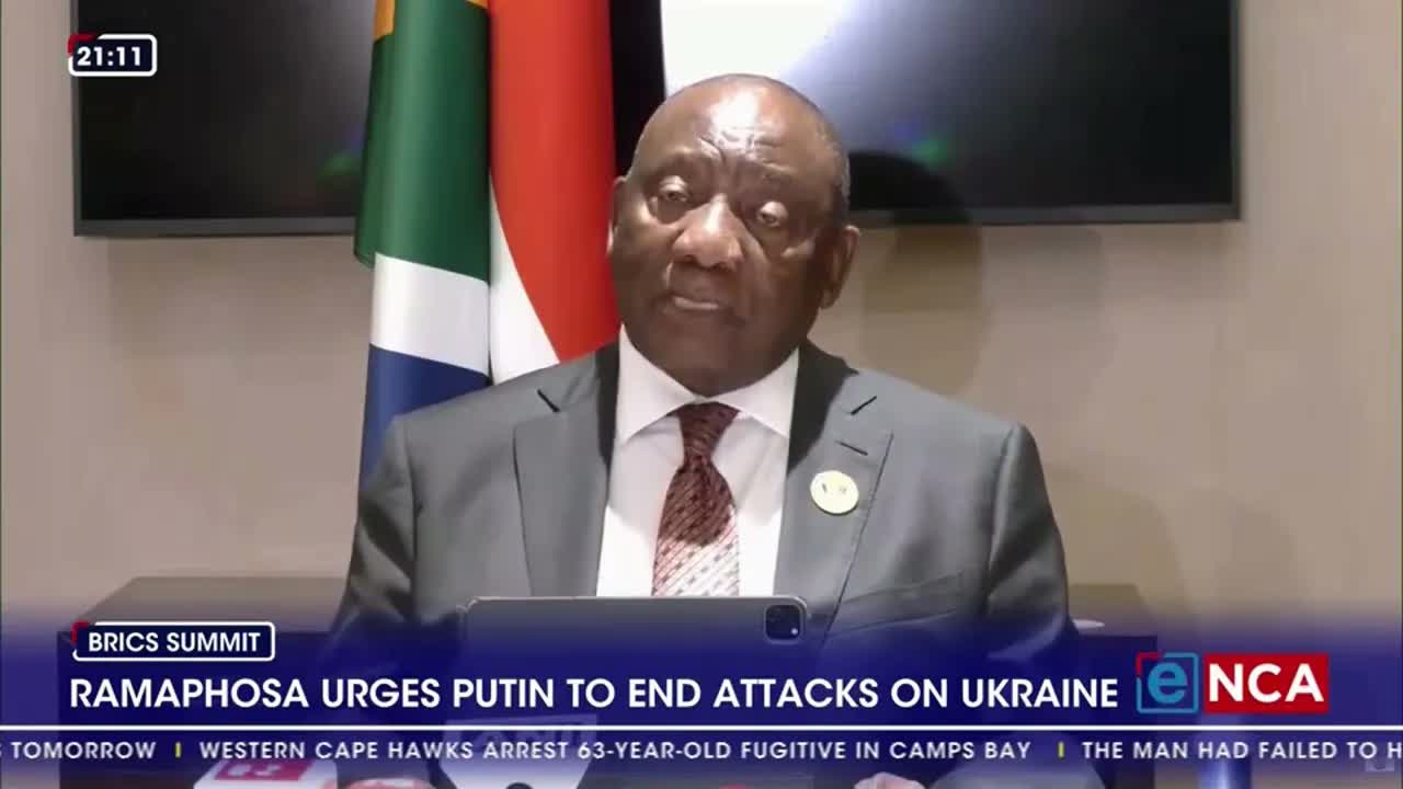 Ramaphosa, Putin discuss Ukraine war at BRICS Summit