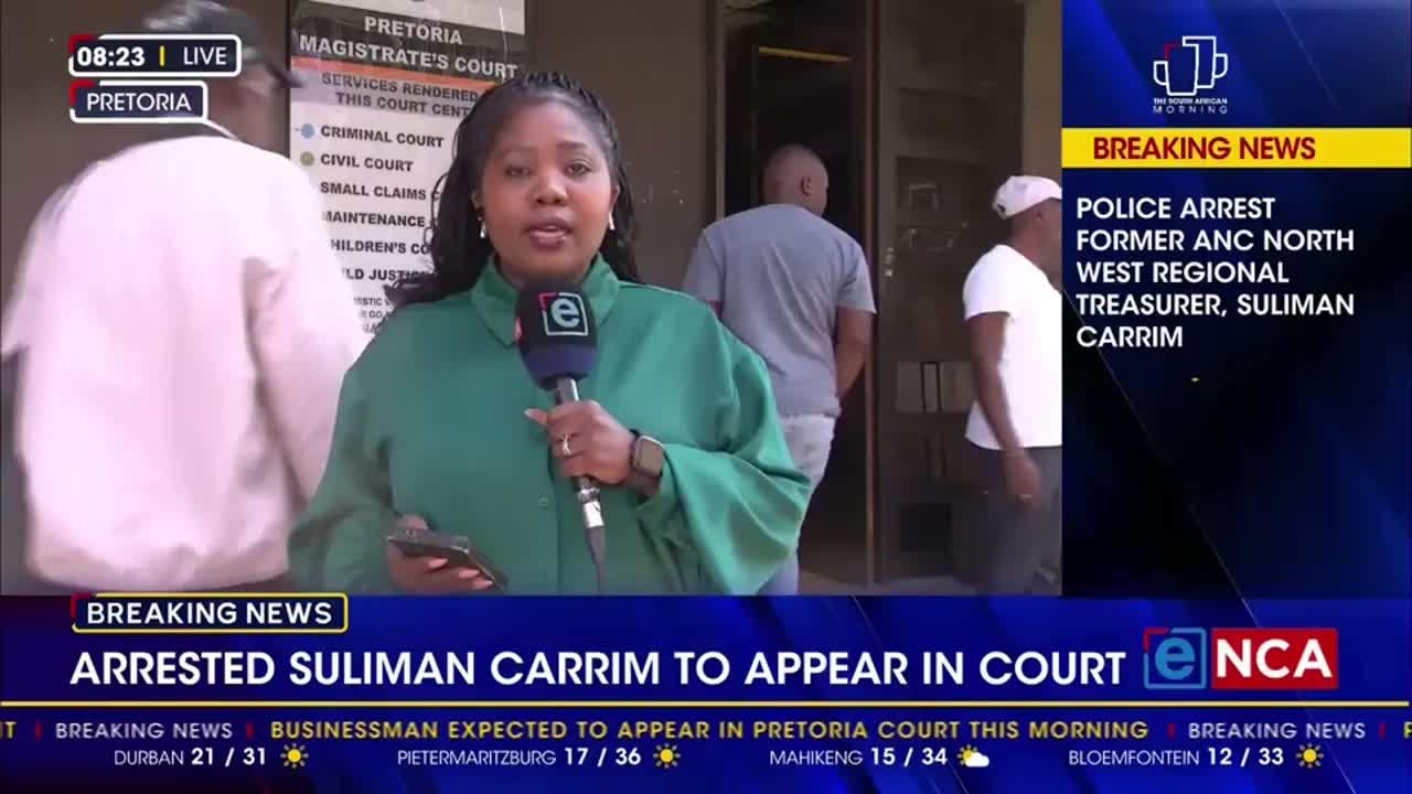 Suliman Carrim arrested, due to appear in court